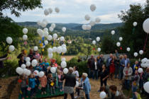 Luftballon-Aktion mit der Kindertagesstätte Wirbelwind